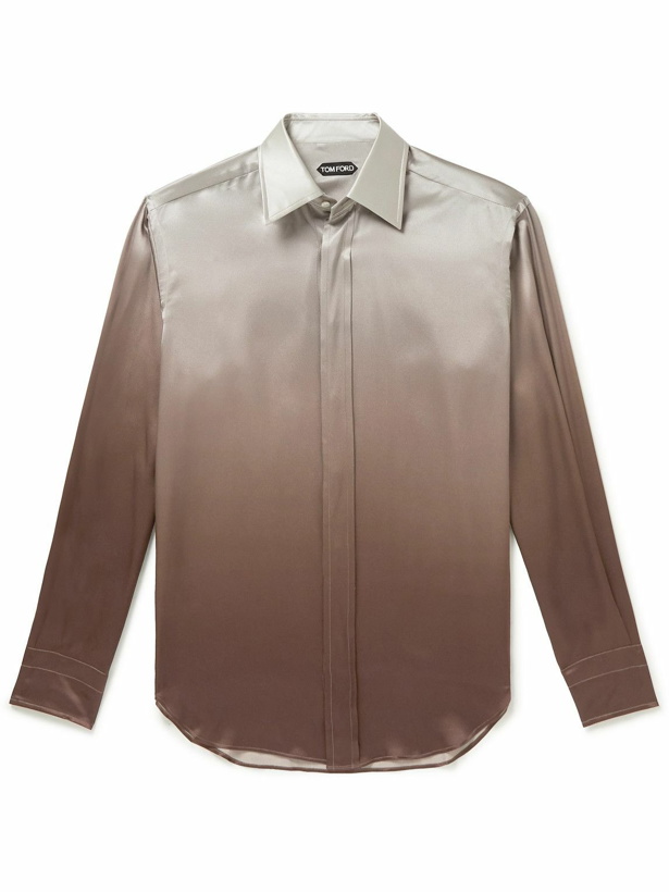 Photo: TOM FORD - Dégradé Silk-Satin Shirt - Pink