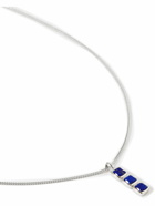Tom Wood - Rhodium-Plated Silver Lapis Pendant Necklace