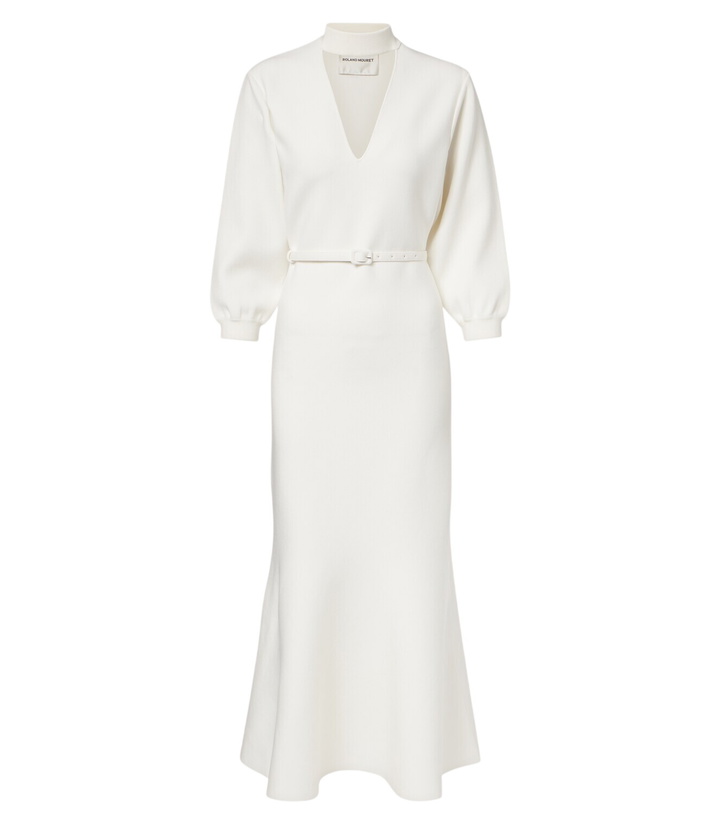 Photo: Roland Mouret Cutout knitted belted midi dress