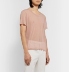 SAINT LAURENT - Cotton-Gauze T-Shirt - Pink
