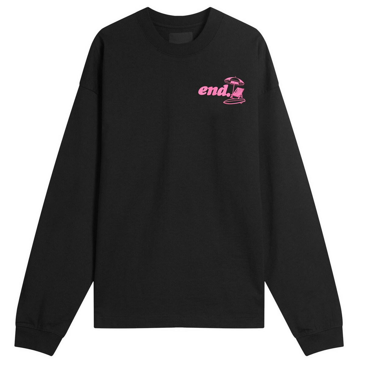 END. Coastal Board Repairs Long Sleeve T-Shirt in Black