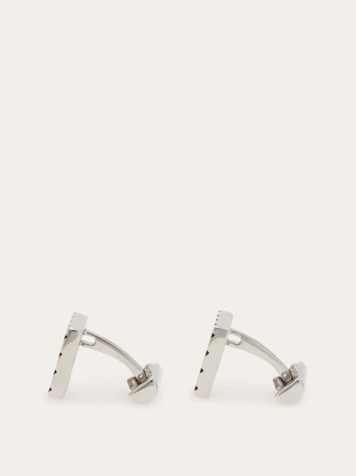 Ferragamo Mens Square Gancini cufflinks in Red
