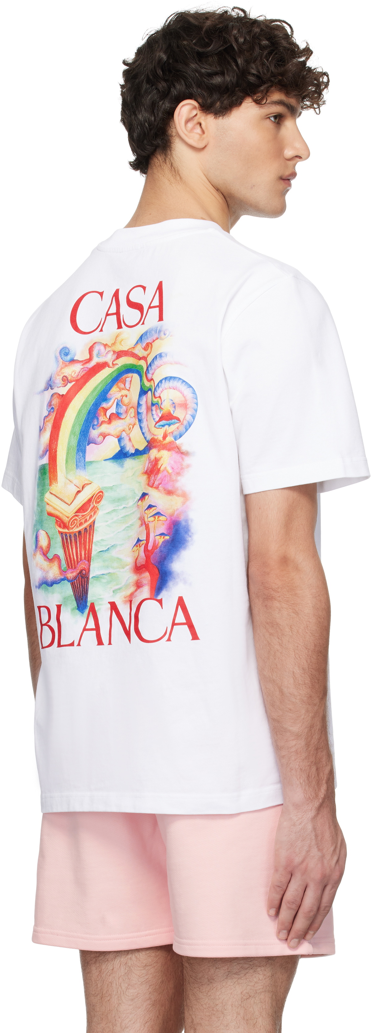 Casablanca White Nature Teacher T-shirt Casablanca