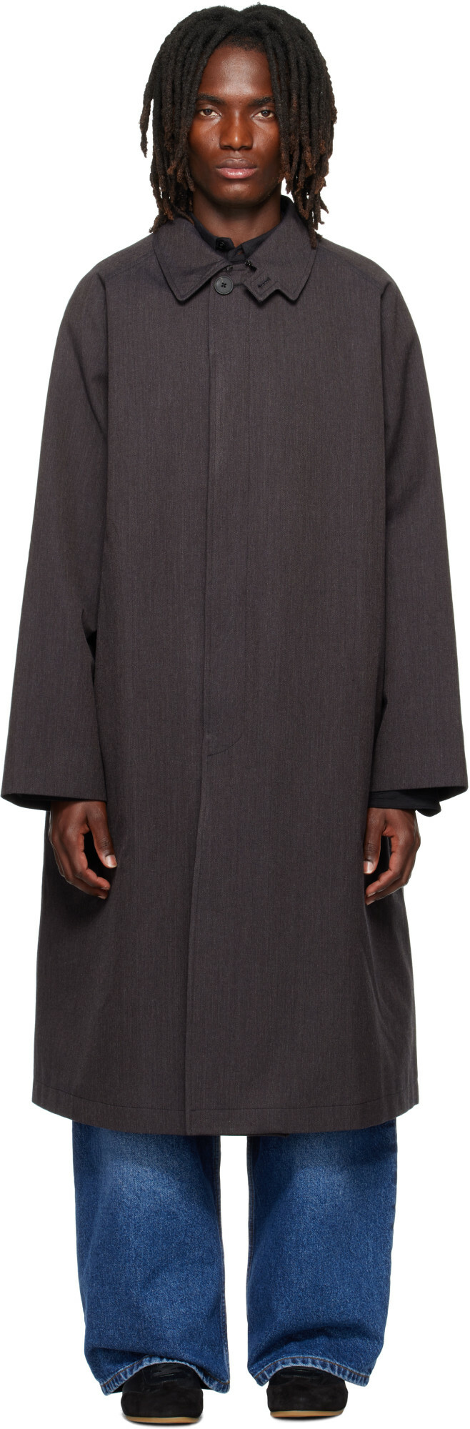 Studio Nicholson Brown Crowe Trench Coat