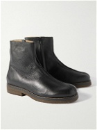 Lemaire - Shearling-Lined Full-Grain Leather Boots - Black