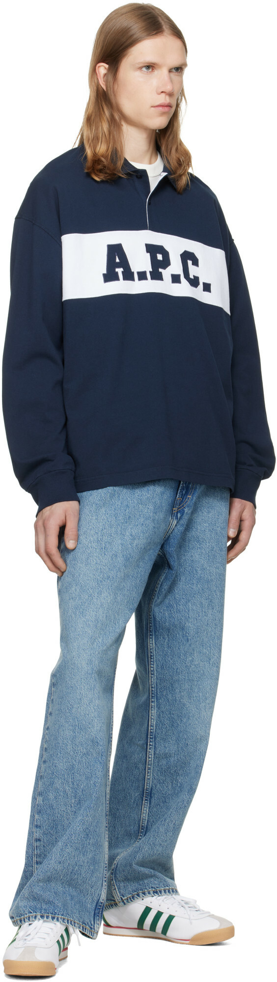 A.P.C. Navy Rugby Polo