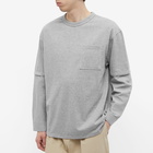 FrizmWORKS Men's Long Sleeve Layered T-Shirt in Gray