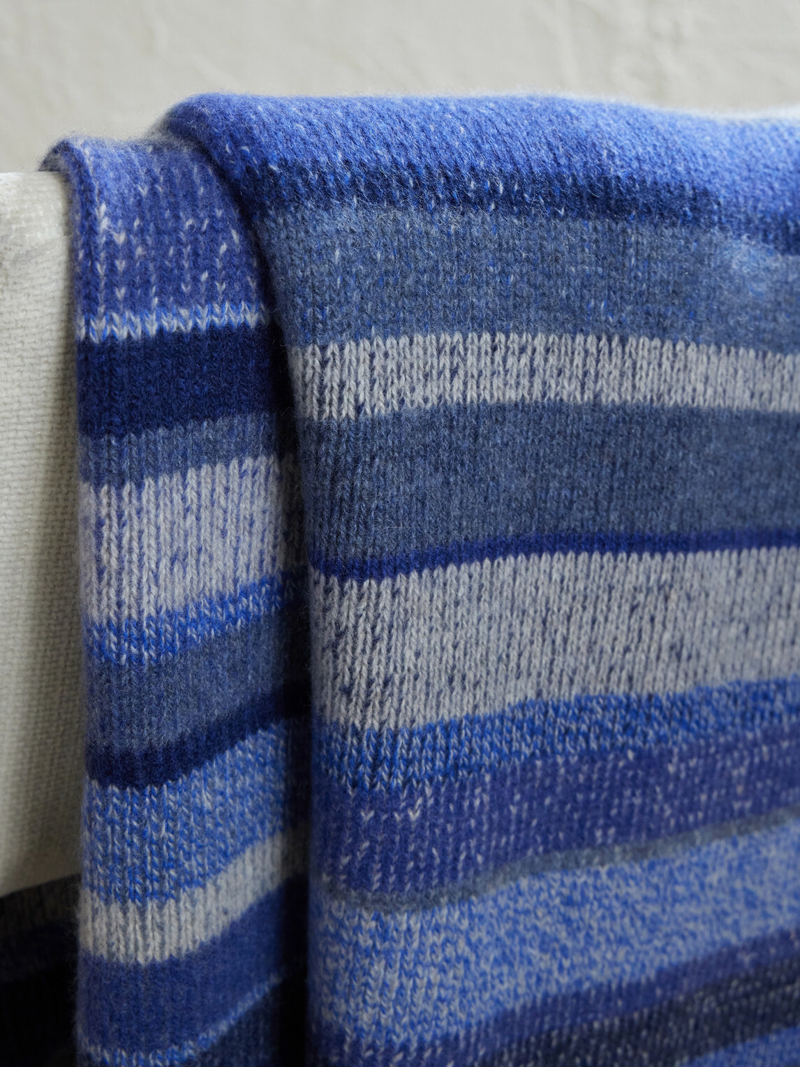 The Elder Statesman - Striped Knitted Cashmere Blanket