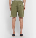 YMC - Cotton and Linen-Blend Drawstring Shorts - Green