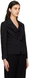 OPEN YY Black Draped Blazer