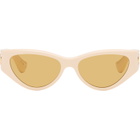 Valentino Beige Cat-Eye Acetate Sunglasses