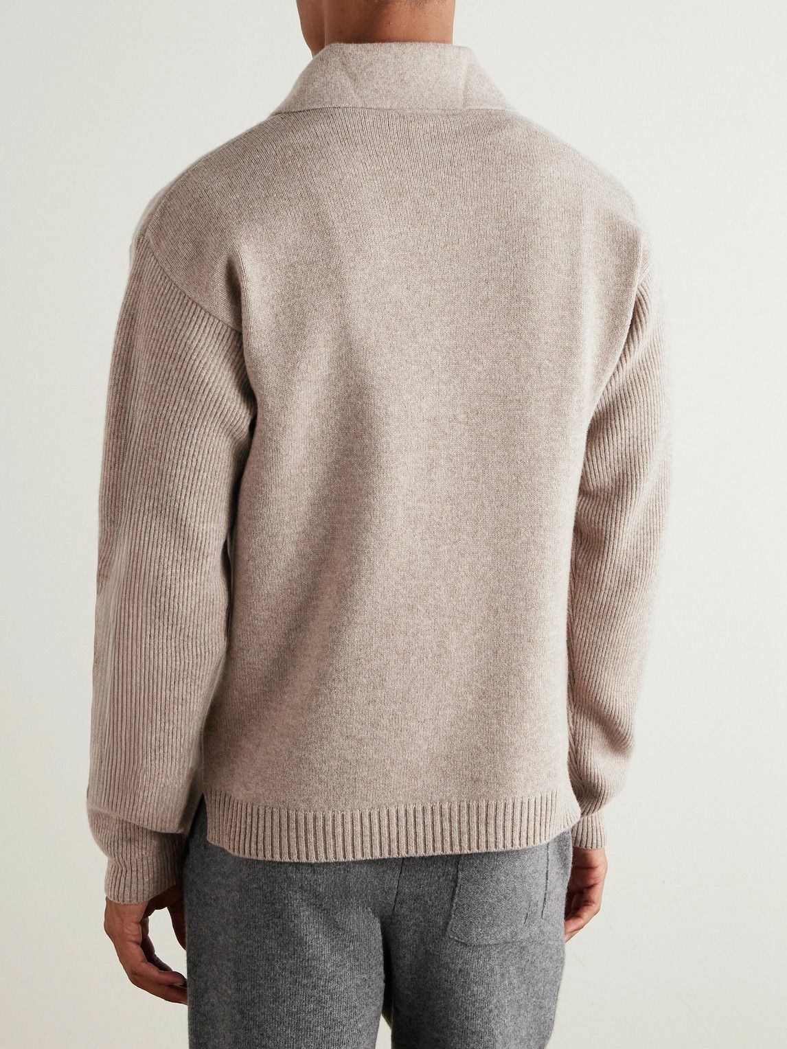 SEASE - Virgin Wool and Cashmere-Blend Half-Zip Sweater - Neutrals