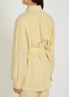 Wardrobe.nyc Belted Crepe Jacket Yellow