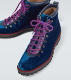 Manolo Blahnik Calaurio velvet lace-up boots
