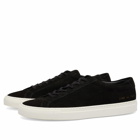 Common Projects Men's Achilles Low Waxed Suede Sneakers in Black