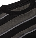 Pop Trading Company - Carhartt WIP Garment-Dyed Striped Cotton-Jersey T-Shirt - Black