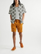 Frescobol Carioca - Roberto Camp-Collar Printed Linen Shirt - Gray