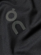 ON - Performance Slim-Fit Stretch Recycled-Jersey and Mesh Top - Black