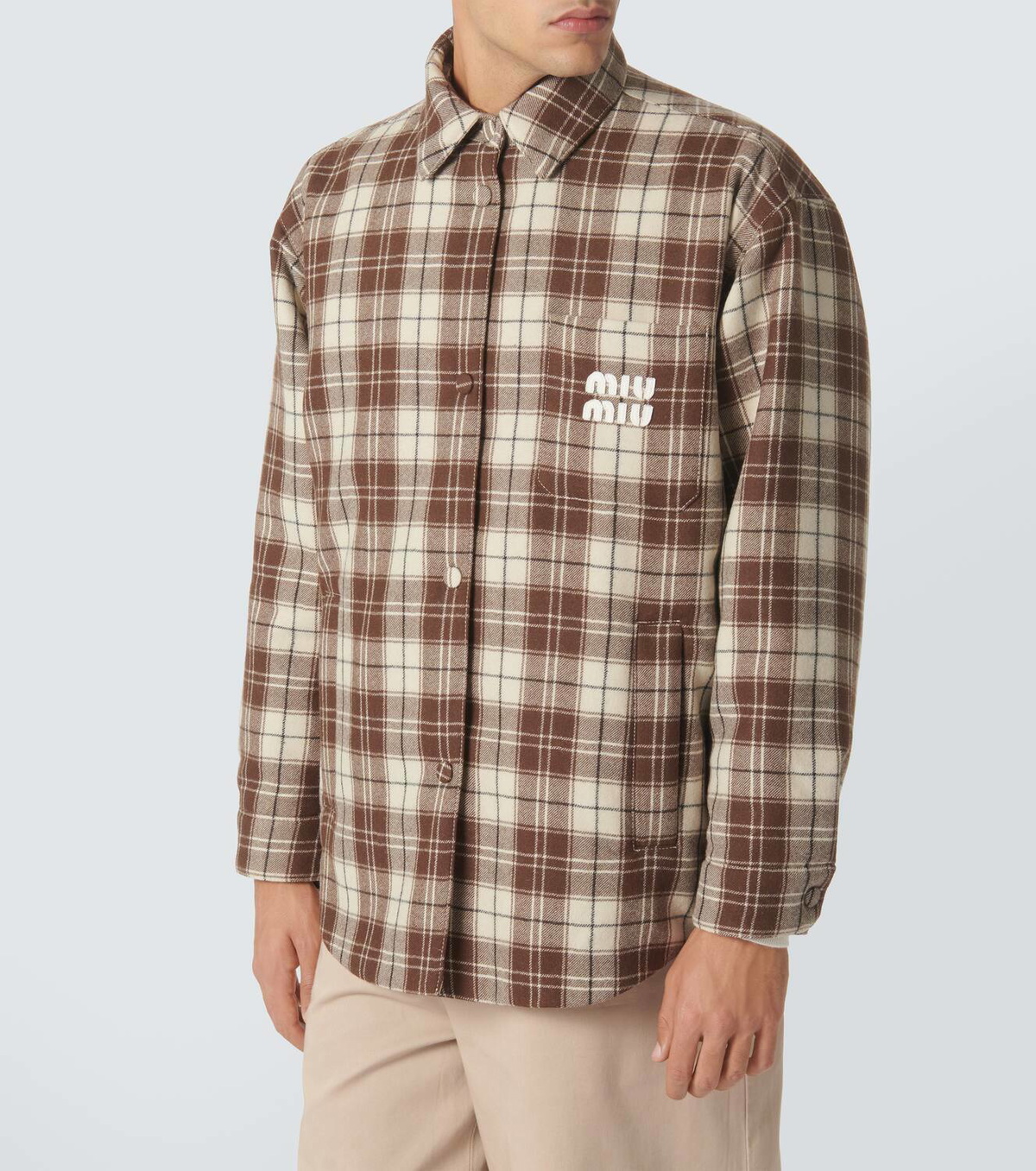 Miu Miu Checked virgin wool jacket Miu Miu
