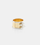 Rainbow K Erin 18kt gold and white gold ring with diamonds