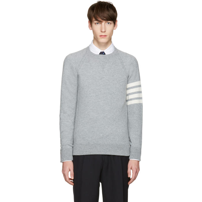 Photo: Thom Browne Grey Cashmere Pullover