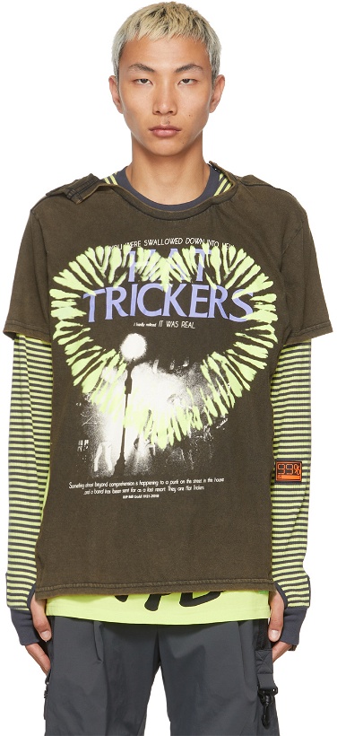 Photo: 99% IS Yellow & Grey Hat Trickers Double T-Shirt