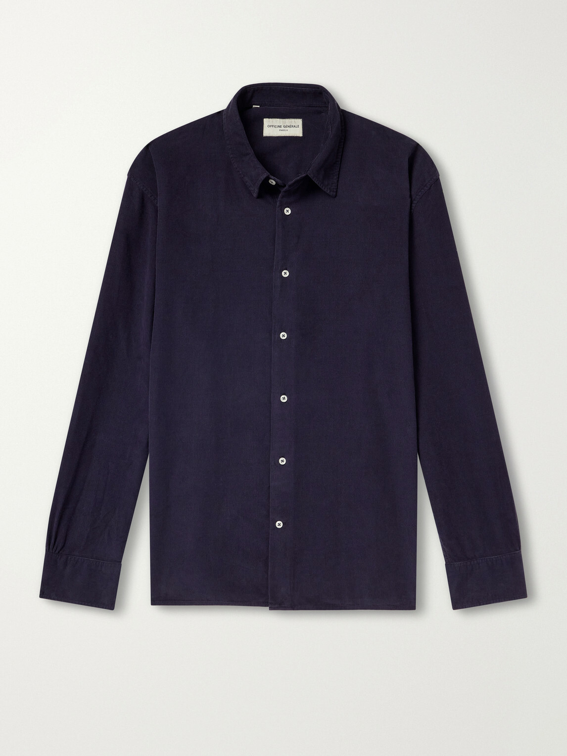 Officine Générale - Gad Cotton-Corduroy Shirt - Blue