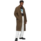 Neil Barrett Brown Oversized Eco-Fur Coat