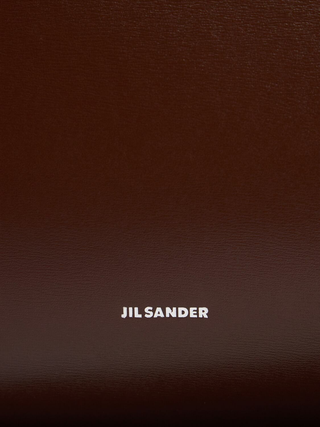 JIL SANDER ブラウンレザー ケース JIL SANDER Medium Curve Palmellato Leather Bag Jil Sander