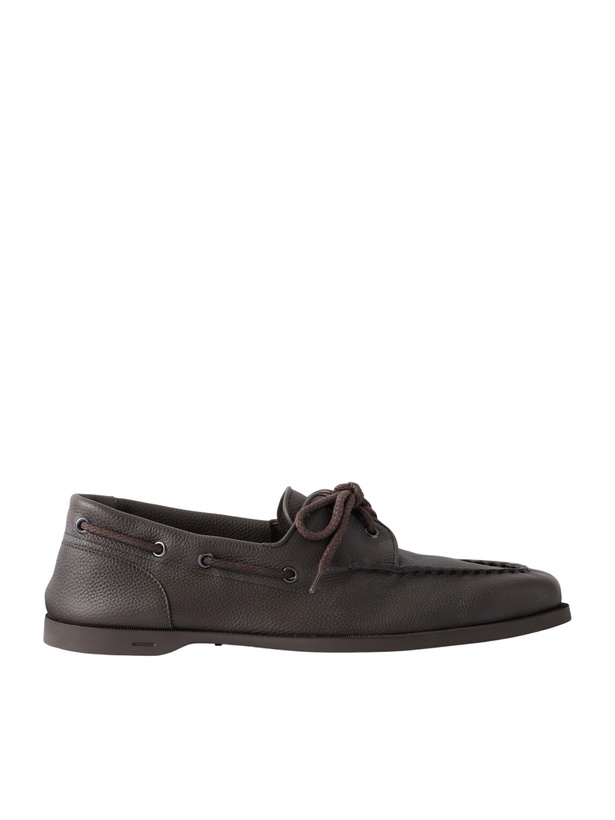 Photo: John Lobb - Foil Full-Grain Leather Boat Shoes - Brown