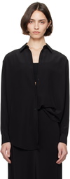 Matteau Black Long Sleeve Silk Shirt