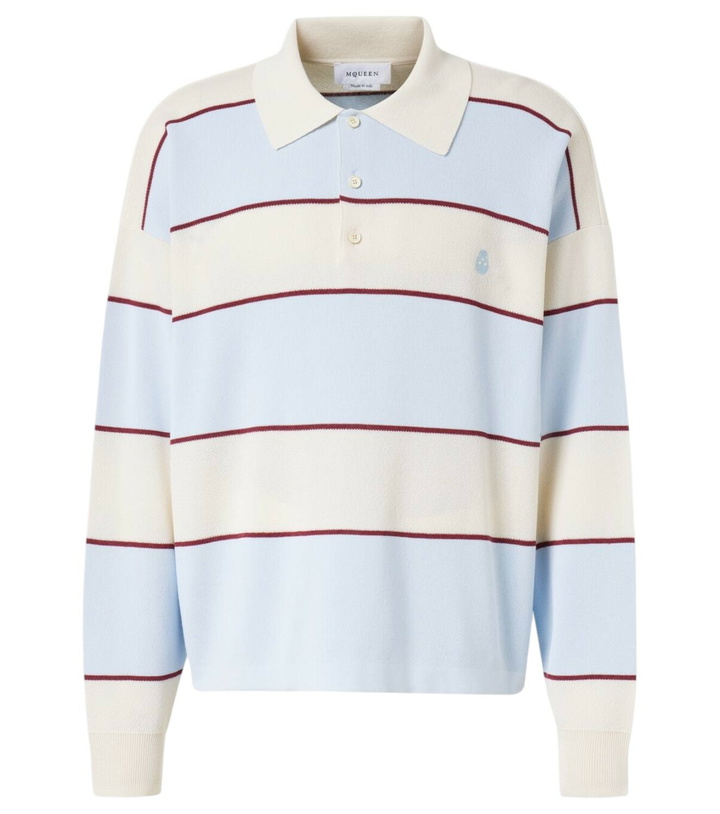 Photo: McQueen Skull striped polo shirt