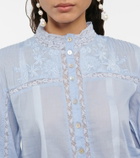 LoveShackFancy Ronda lace-trimmed cotton shirt