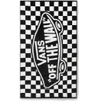 Vans - Logo-Print Checkerboard Cotton-Terry Beach Towel - Black