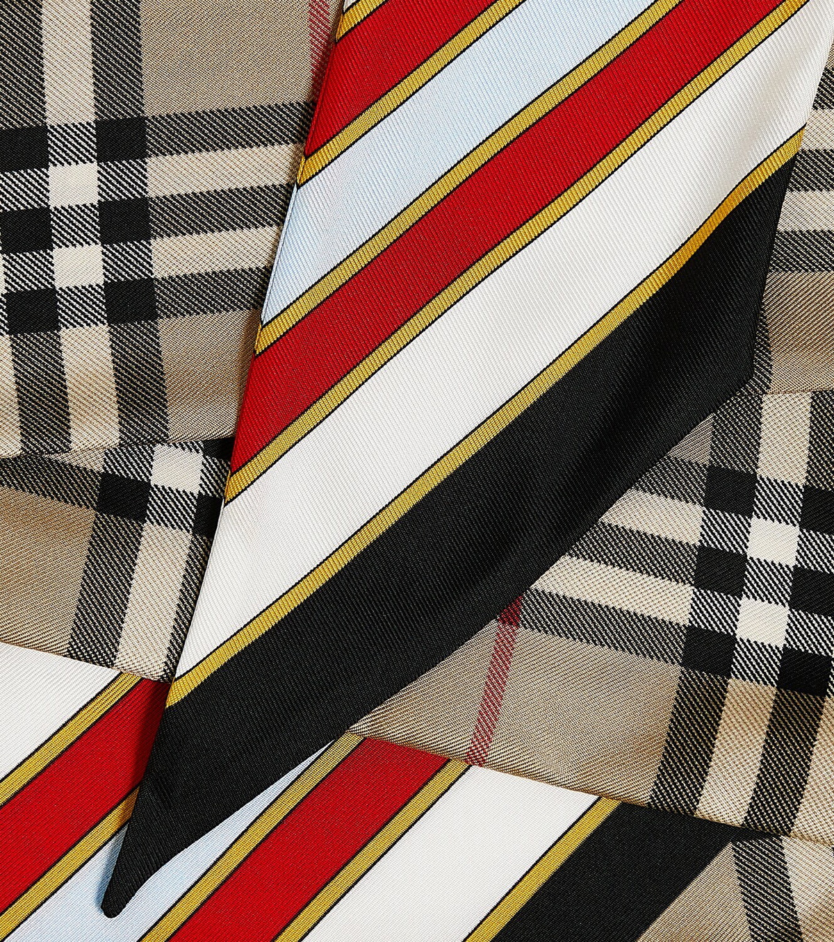BURBERRY｜SCARVES (Skinny Checkered Silk Scarf (8083298) BB1B6D11-0955-441F-86BE-