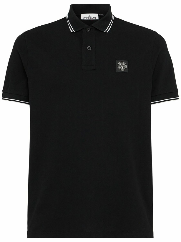 Photo: STONE ISLAND S/s Cotton Blend Piqué Polo
