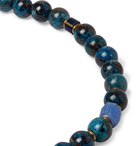 Mikia - Chrysocolla, Gold-Tone and Bead Bracelet - Blue