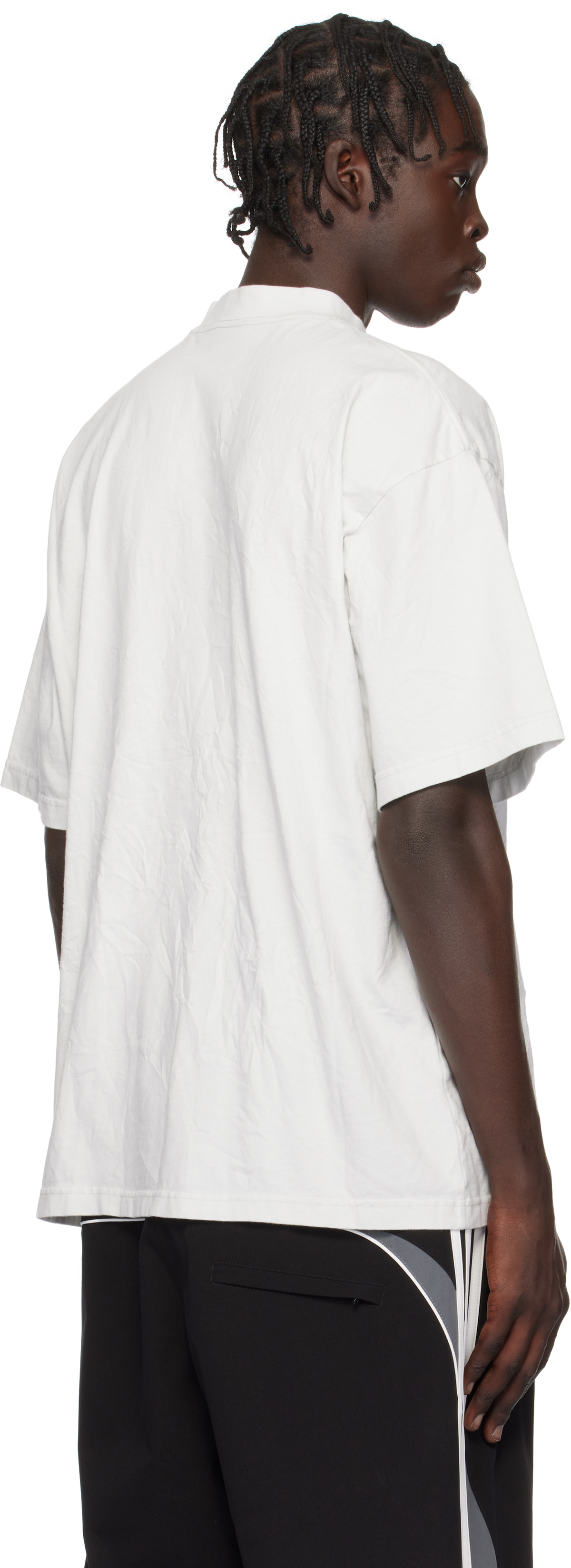 Balenciaga White Loop Sports Icon Medium Fit T-shirt