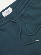 Mr P. - Striped Organic Cotton-Jersey Drawstring Shorts - Blue