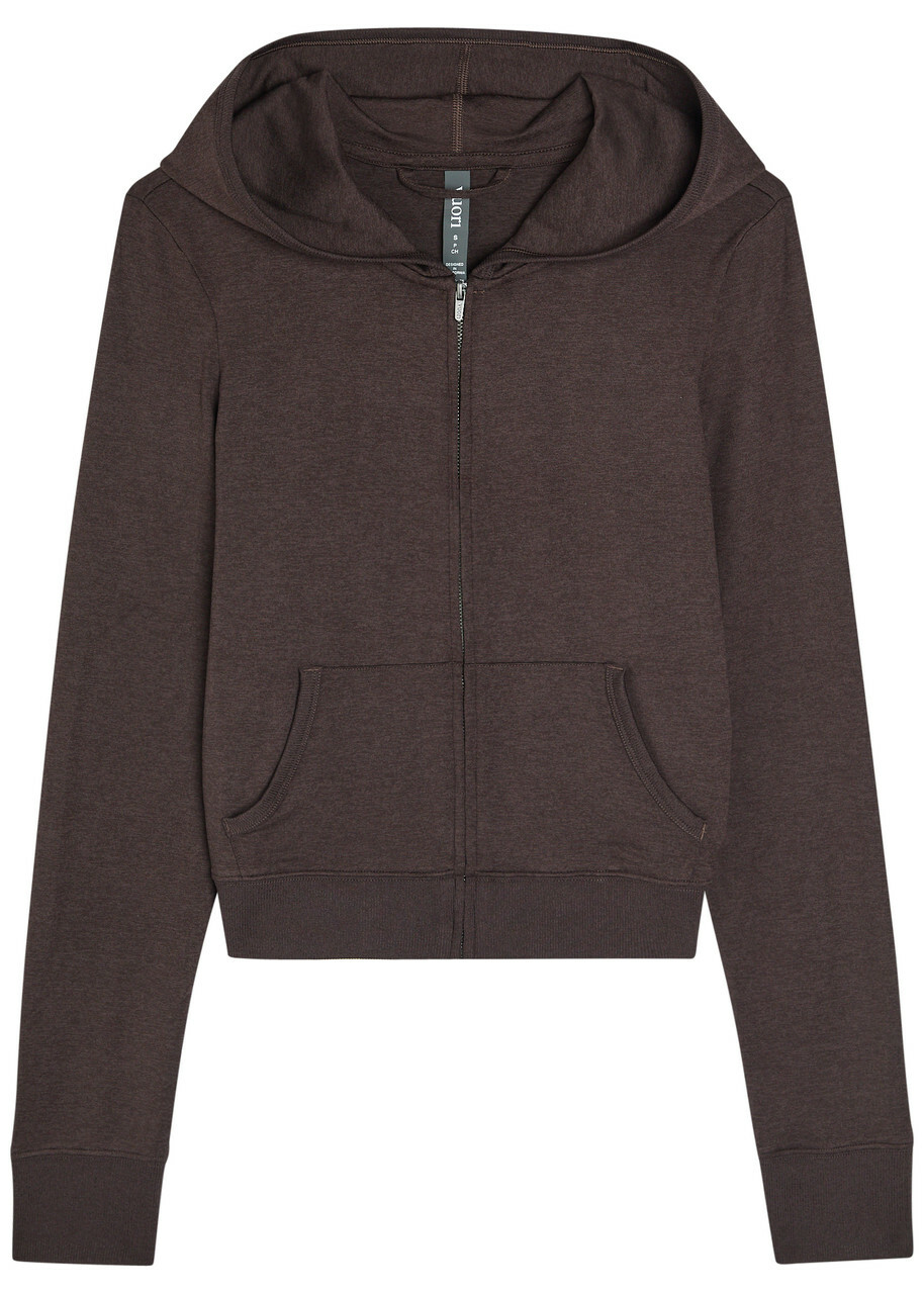 Vuori Halo Mini Hooded Stretch-jersey Sweatshirt Mauve