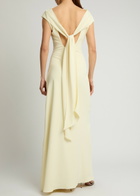 Odd Muse Drape Back Twill Maxi Dress Yellow