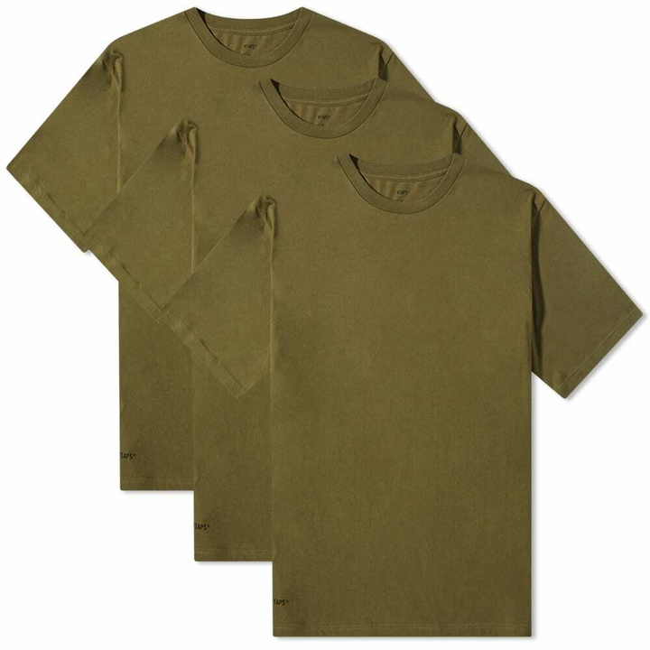 Photo: WTAPS Men's Skivvies T-Shirt - 3-Pack in Olive Drab