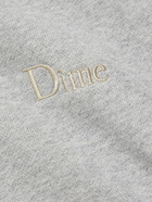 DIME - Logo-Embroidered Cotton-Jersey Hoodie - Gray