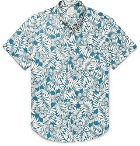 J.Crew - Slim-Fit Button-Down Collar Floral-Print Slub Cotton Shirt - Blue