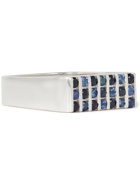 Pearls Before Swine - Silver Sapphire Ring - Silver