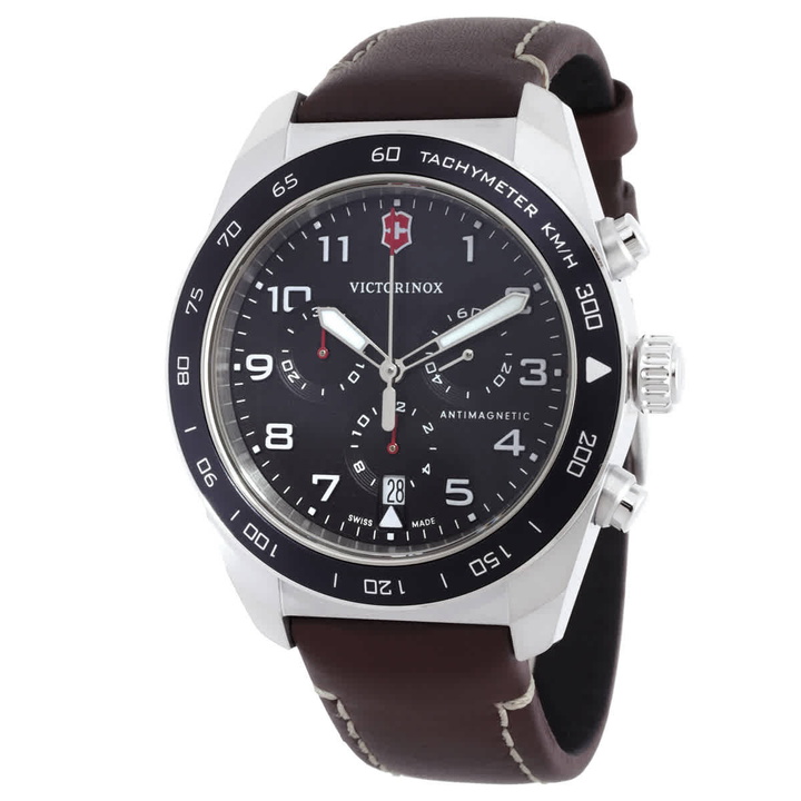 Photo: Victorinox Swiss Army Chronograph Quartz Black Dial Mens Watch 242046