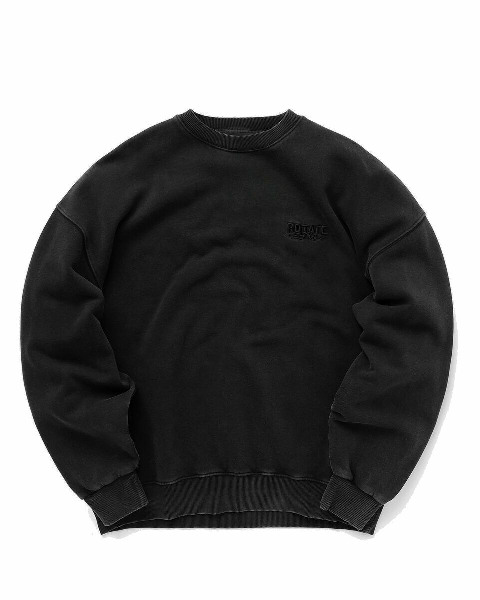 Photo: Rotate Birger Christensen Enzyme Sweat Crewneck Black - Womens - Sweatshirts