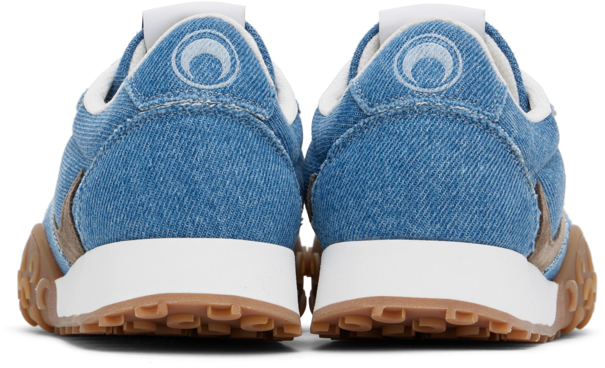 Marine Serre Blue Moon Laser Denim MS Rise Sneakers
