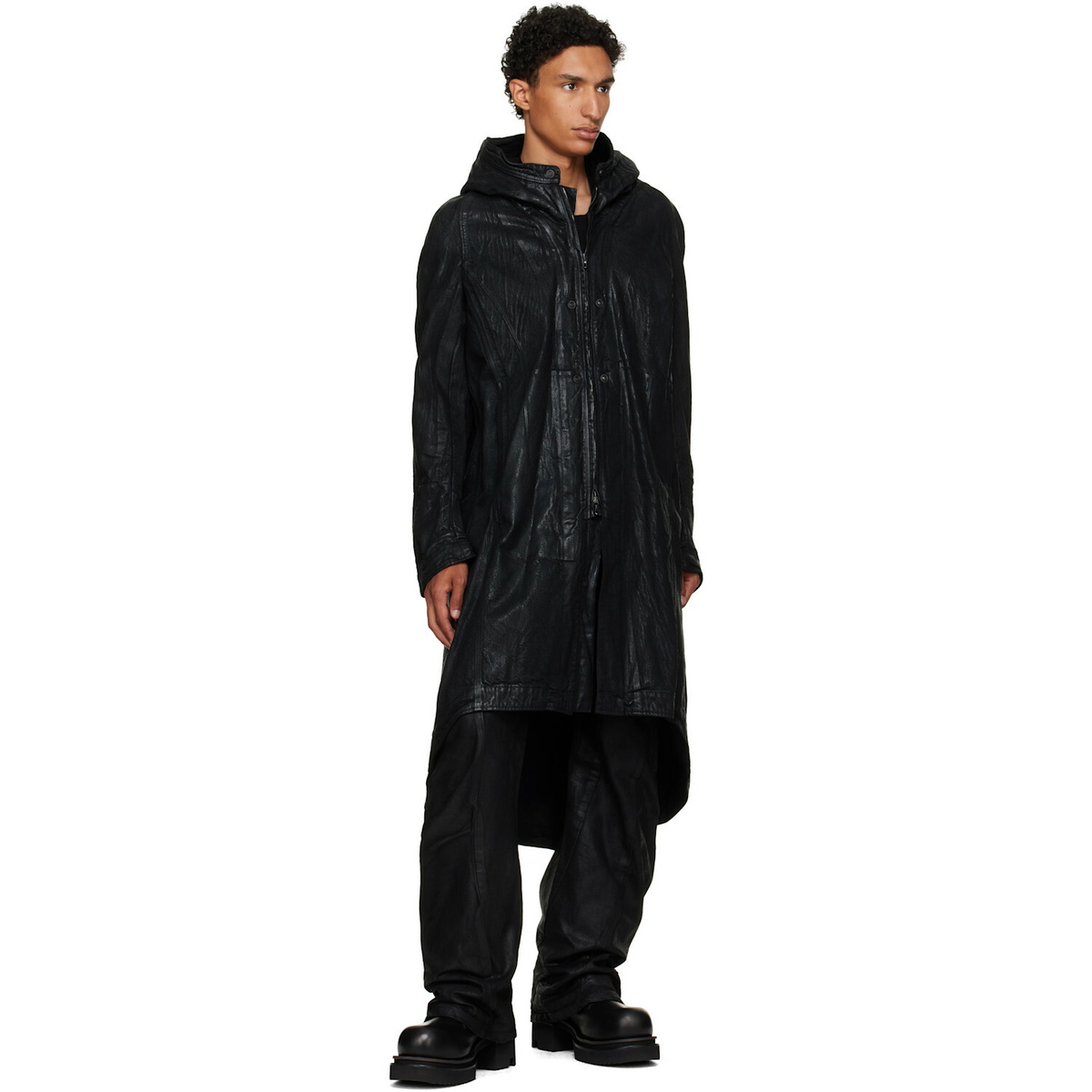 Julius Black Urban Denim Coat