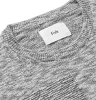 Folk - Slim-Fit Mélange Cotton Sweater - Gray